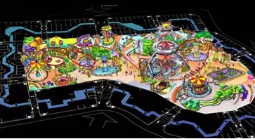 تصميم وإنشاء مدن الملاهي الكبيرة